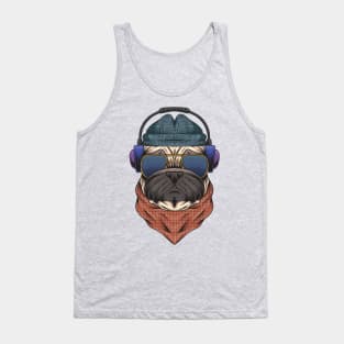 Funny Musical Pug dog Tank Top